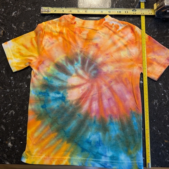 Custom Tie Dye Blue Wave, Child's T-shirt - Picture 2 of 4
